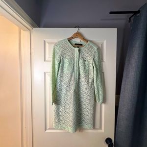 Stunning Victoria Beckhum long sleeve mint teal dress!!